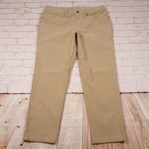Lululemon Pants Mens 32 x 26 Flat Front Chino Beige Heavyweight